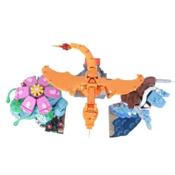 Pokemon Venusaur Charizard and Blastoise 72153 Creatures 6838Pcs Building Blocks Kids Toy 72153 Pokemon Venusaur Charizard Blastoise Building Set top down view showing all three figures