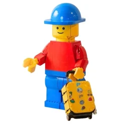 Brick Figures Up-Scaled Yellow Travel Suitcase 40649 40817