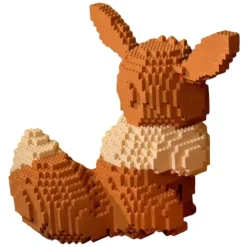 Eevee Life size Pokemon Mystic Fox MOC Creature 2000Pcs Building Blocks Kids Toy Pokemon Eevee Life Size MOC Building Set