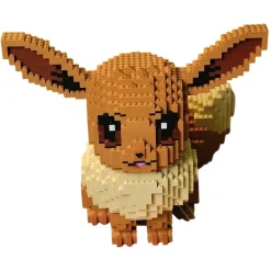 Eevee Life size Pokemon Mystic Fox MOC Creature 2000Pcs Building Blocks Kids Toy Pokemon Eevee Life Size MOC Building Set