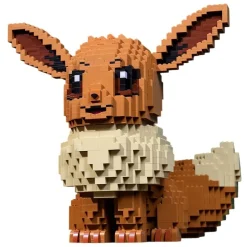 Eevee Life size Pokemon Mystic Fox MOC Creature 2000Pcs Building Blocks Kids Toy Pokemon Eevee Life Size MOC Building Set