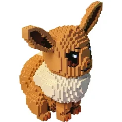 Eevee Life size Pokemon Mystic Fox MOC Creature 2000Pcs Building Blocks Kids Toy Pokemon Eevee Life Size MOC Building Set