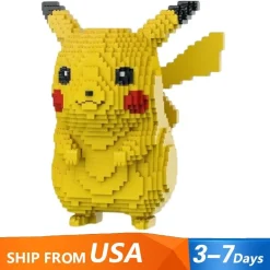 Pikachu Life size Pokemon MOC Creature 2560Pcs Building Blocks Kids Toy