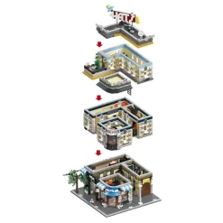 JIESTAR 89121 Hat´s Store Modular Buildings 3140Pcs Building Blocks Kids Toy JIESTAR 89121 Hat´s Store Modular Buildings 3140Pcs