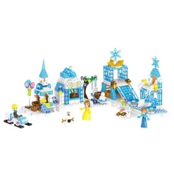Kingdom of Ice and Snow Girls QL2217 Frozen Movie Iceland 463Pcs Building Blocks Kids Toy The Kingdom of Ice and Snow Girls QL2217 Frozen movie Iceland