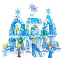 Kingdom of Ice and Snow Girls QL2217 Frozen Movie Iceland 463Pcs Building Blocks Kids Toy The Kingdom of Ice and Snow Girls QL2217 Frozen movie Iceland