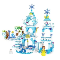 Kingdom of Ice and Snow Girls QL2217 Frozen Movie Iceland 463Pcs Building Blocks Kids Toy The Kingdom of Ice and Snow Girls QL2217 Frozen movie Iceland