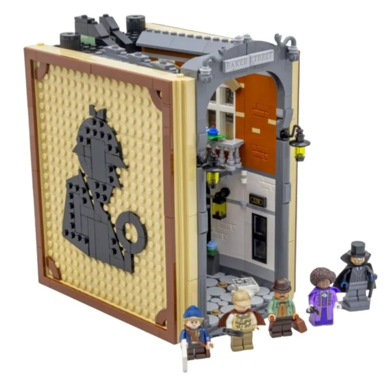 Sherlock Holmes Book Nook Detective 10351 Ideas 1359Pcs Building Blocks Kids Toy Sherlock Holmes Book Nook 10351 Ideas