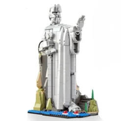 Argonath Lord Of The Rings DK 6037 6038 King's Book Nook 1706Pcs Building Blocks Kids Toy Bring the majesty of Middle-earth directly to your bookshelf with this 867-piece King's Book Nook Argonath building set by DK (Set #6037 / #6038). Recreating the iconic Gates of Argonath, this intricate bookshelf diorama features the monumental stone statues of Isildur and Anárion with outstretched hands warning travelers entering Gondor's northern border. The two towering colossi flank a translucent blue river path detailed with rocky cliffs, riverbank moss, and miniature pine trees. The frame opens or slides into bookshelf rows, creating a glowing 3D depth effect enhanced by integrated light brick elements. Completing this cinematic Middle-earth display are 3 exclusive Brickfigures: Aragorn, Boromir, and Frodo Baggins in his Elven cloak.