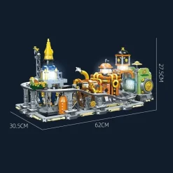 JIESTAR JJ9114 Steampunk Moon Base 2842Pcs Building Blocks Kids Toy JIESTAR JJ9114 Steampunk Moon Base