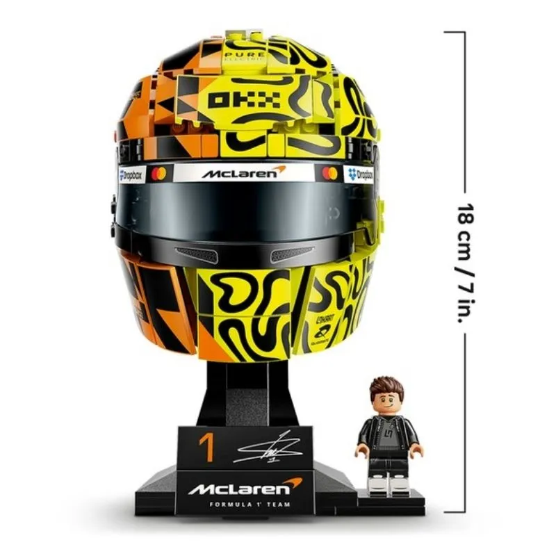 McLaren Mastercard F1 Team Lando Norris Helmet 43023 Formula 1 Race 793Pcs Building Blocks Kids Toy McLaren Mastercard F1 Team Lando Norris Helmet 43023 Formula 1 Race