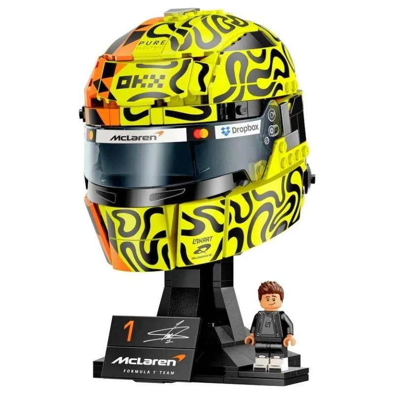 McLaren Mastercard F1 Team Lando Norris Helmet 43023 Formula 1 Race 793Pcs Building Blocks Kids Toy McLaren Mastercard F1 Team Lando Norris Helmet 43023 Formula 1 Race