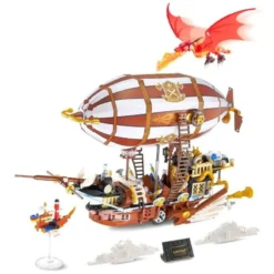 YEGG 92201 Steampunk Historically Airship 1283Pcs Building Blocks Kids Toy YEGG 92201 Creator Historically Airship