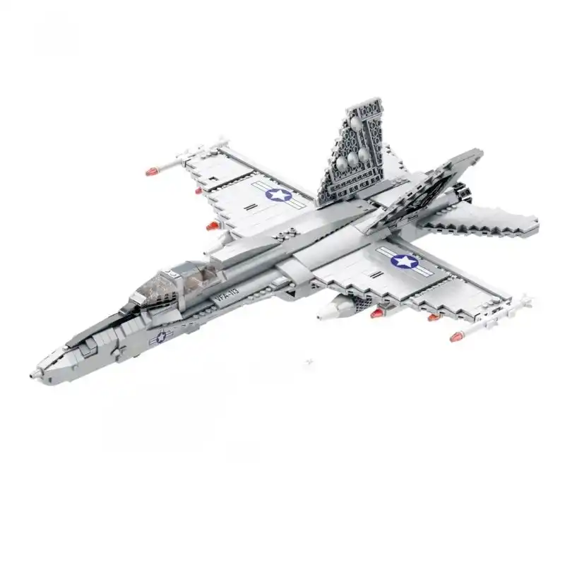 ReoBrix 33022 F-18 Hornet Strike Fighter Jet 1384Pcs Building Blocks Kids Toy ReoBrix 33022 F-18 Hornet Strike Fighter