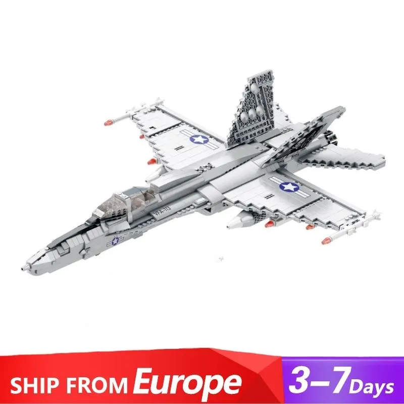 ReoBrix 33022 F-18 Hornet Strike Fighter Jet 1384Pcs Building Blocks Kids Toy ReoBrix 33022 F-18 Hornet Strike Fighter