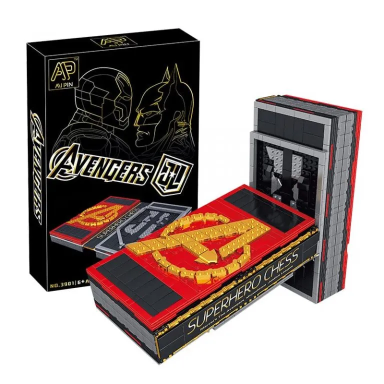 AIPIN 3901 Marvel vs DC Superhero Chess Book 1507Pcs Building Blocks Kids Toy AIPIN 3901 Marvel vs DC Superhero Chess Book